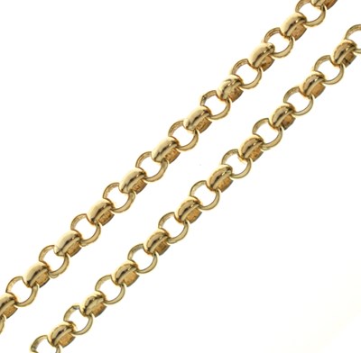 Lot 87 - 9ct gold belcher link necklace