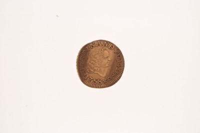 Lot 218 - Ferdinad VI gold half escudo, 1758