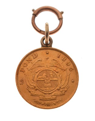 Lot 217 - South African half pond gold coin, 1895