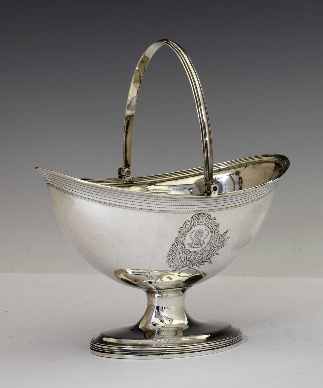 Lot 89 - George III silver sugar bowl or basket