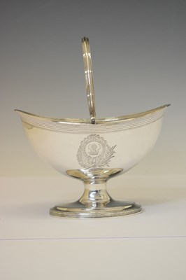 Lot 89 - George III silver sugar bowl or basket