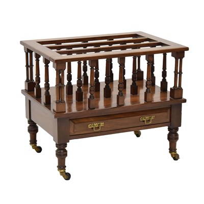 Lot 553 - Late 19th century mahogany Canterbury