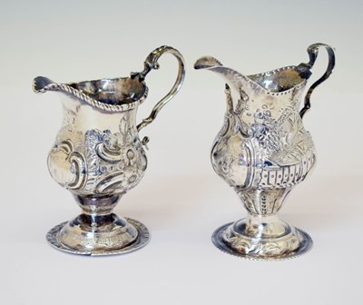 Lot 169 - Two Georgian milk jugs