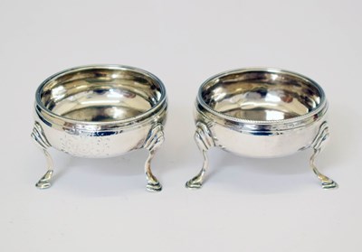 Lot 172 - George IV pair of silver open salt cellars