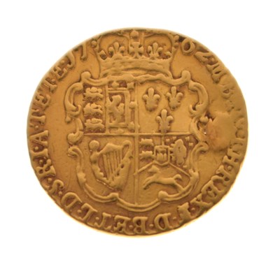 Lot 149 - George III gold quarter guinea, 1762