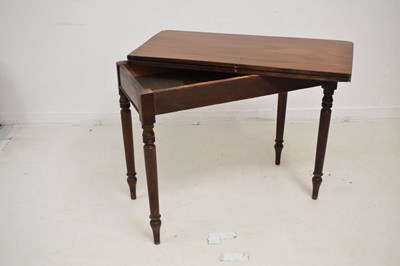 Lot 541 - Victorian mahogany fold-over card table