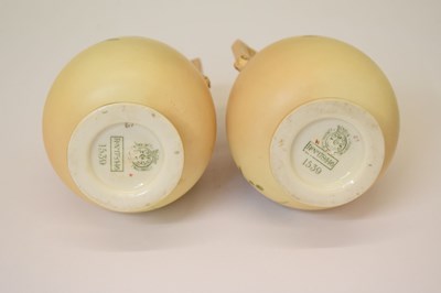Lot 394 - Four pieces of Royal Worcester blush ivory porcelain