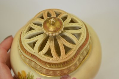 Lot 394 - Four pieces of Royal Worcester blush ivory porcelain