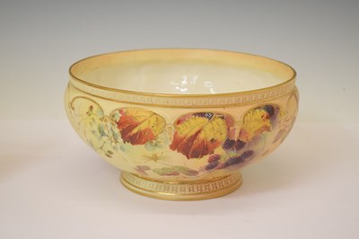 Lot 394 - Four pieces of Royal Worcester blush ivory porcelain