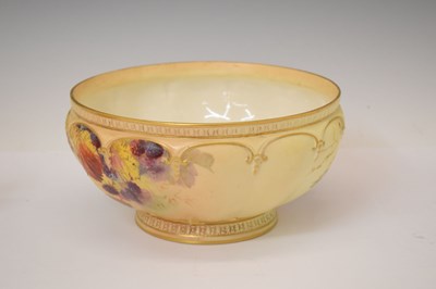 Lot 394 - Four pieces of Royal Worcester blush ivory porcelain