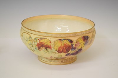 Lot 394 - Four pieces of Royal Worcester blush ivory porcelain