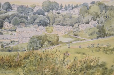 Lot 487 - David W. Birch (b.1945) - Watercolour - 'Snowshill, Worcestershire'