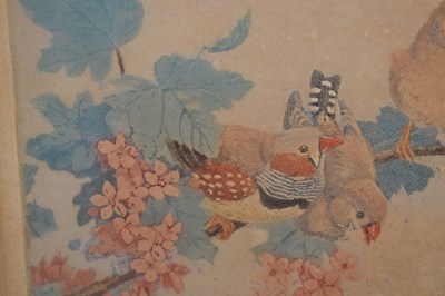 Lot 488 - Winifred Marie Louise Austin (1876-1964) - Artist's proof - Zebra finches on a branch