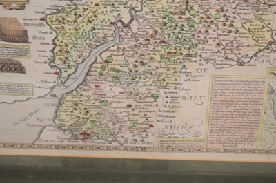 Lot 478 - After John Speed / Speede - Coloured map of 'Somerset-Shire‘