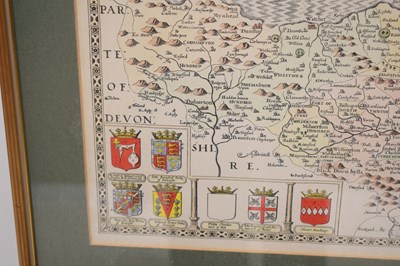 Lot 478 - After John Speed / Speede - Coloured map of 'Somerset-Shire‘