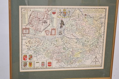 Lot 478 - After John Speed / Speede - Coloured map of 'Somerset-Shire‘