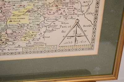 Lot 478 - After John Speed / Speede - Coloured map of 'Somerset-Shire‘