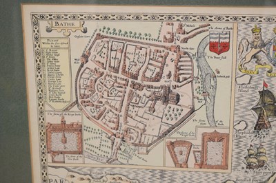 Lot 478 - After John Speed / Speede - Coloured map of 'Somerset-Shire‘