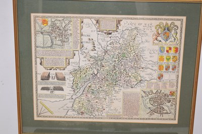 Lot 478 - After John Speed / Speede - Coloured map of 'Somerset-Shire‘