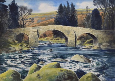 Lot Stuart Maxwell Armfield (British, 1916-2000) - Watercolour - Stone bridge scene Hexworthy