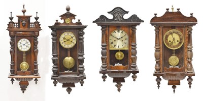 Lot 506 - Four assorted spring-driven Vienna wall clocks