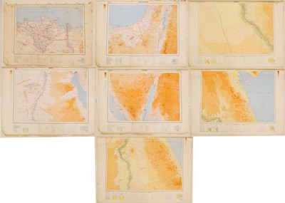 Lot 444 - Seven circa 1960 unframed Air Ministry maps of the Middle East