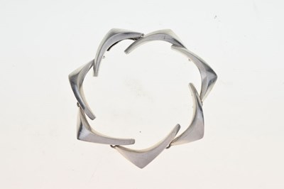 Lot 126 - Anton Michaelson, Denmark silver boomerang link bracelet