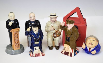 Lot 388 - Three Kevin Francis Winston Churchill figural jugs, etc.