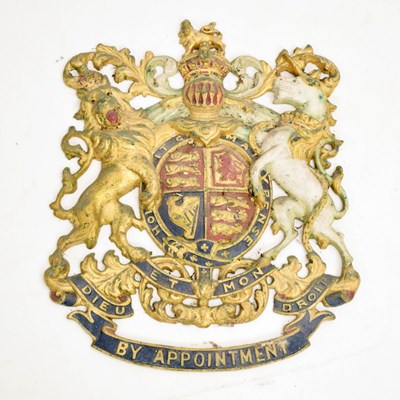 Lot 266 - Elizabeth II cast iron Royal Warrant 'by appointment' sign