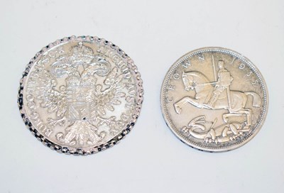 Lot 236 - 1780 silver 'Maria Teresa Thaler', together with a George V silver crown