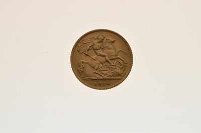 Lot 216 - George V gold half sovereign, 1914