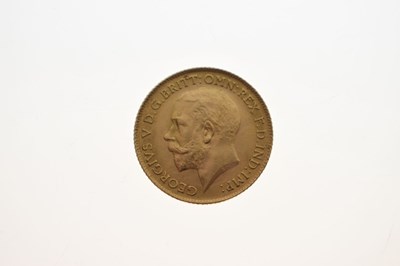 Lot 216 - George V gold half sovereign, 1914