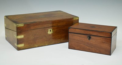 Lot 276 - Victorian mahogany brass bound writing box