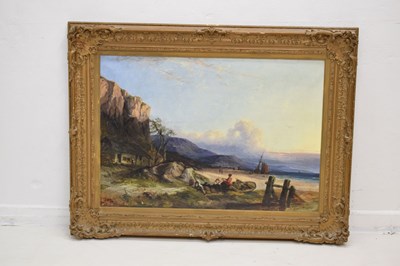 Lot 503 - W.P. George (British, 19th century) - Oil on canvas - 'A Recollection On the Coast of Cumberland'
