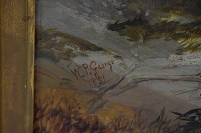 Lot 503 - W.P. George (British, 19th century) - Oil on canvas - 'A Recollection On the Coast of Cumberland'