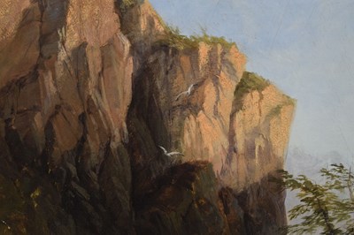 Lot 503 - W.P. George (British, 19th century) - Oil on canvas - 'A Recollection On the Coast of Cumberland'