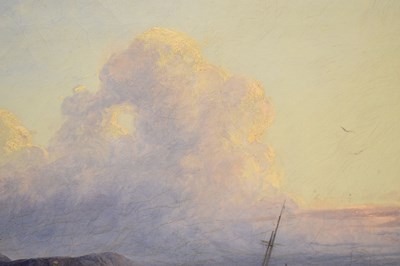 Lot 503 - W.P. George (British, 19th century) - Oil on canvas - 'A Recollection On the Coast of Cumberland'