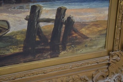 Lot 503 - W.P. George (British, 19th century) - Oil on canvas - 'A Recollection On the Coast of Cumberland'