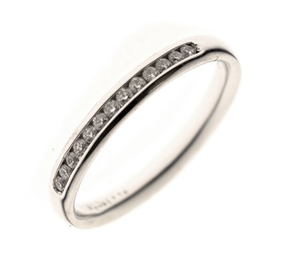 Lot 9 - Diamond 18ct white gold half eternity ring