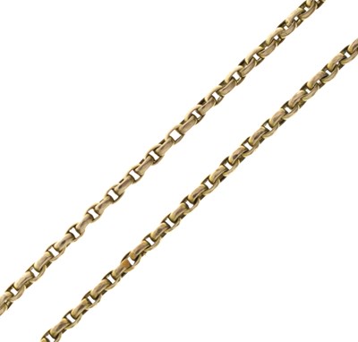 Lot 80 - Late Victorian 9ct gold belcher link chain necklace