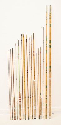 Lot 311 - Collection of split cane fishing rods