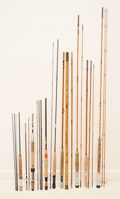 Lot 312 - Collection of split cane and other fishing rods