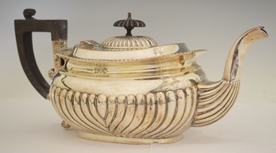 Lot 223 - Edward VII silver teapot