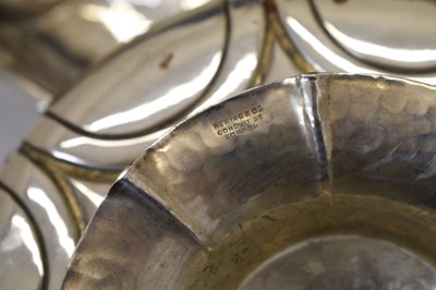 Lot 95 - Suite of three Edward VII silver pedestal bowls