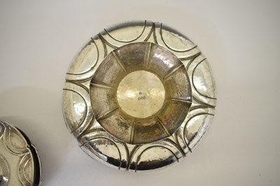 Lot 95 - Suite of three Edward VII silver pedestal bowls