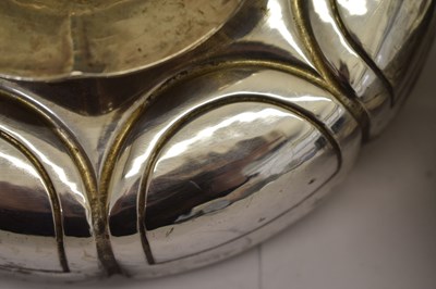 Lot 95 - Suite of three Edward VII silver pedestal bowls