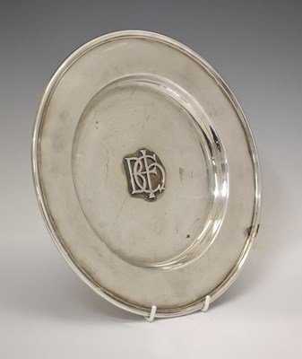 Lot Elizabeth II silver alms dish