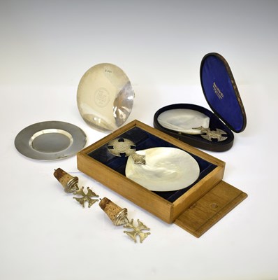 Lot A collection of ecclesiastical accessories