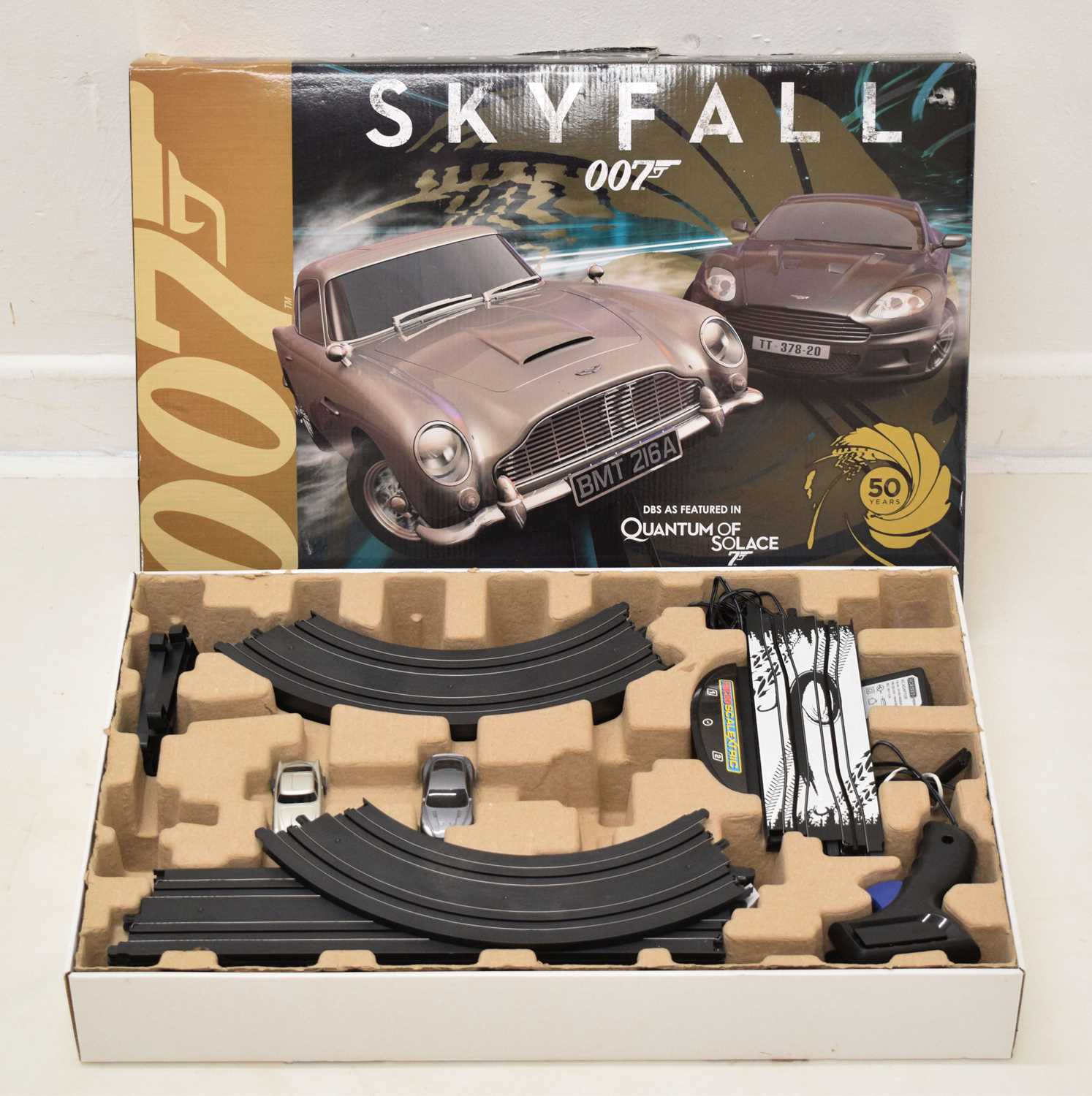 Lot 273 - James Bond 007 Skyfall Micro Scalextric slot car racing set