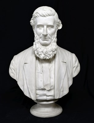 Lot Henry Tyley of Bristol - Victorian plaster portrait bust of John Beattie